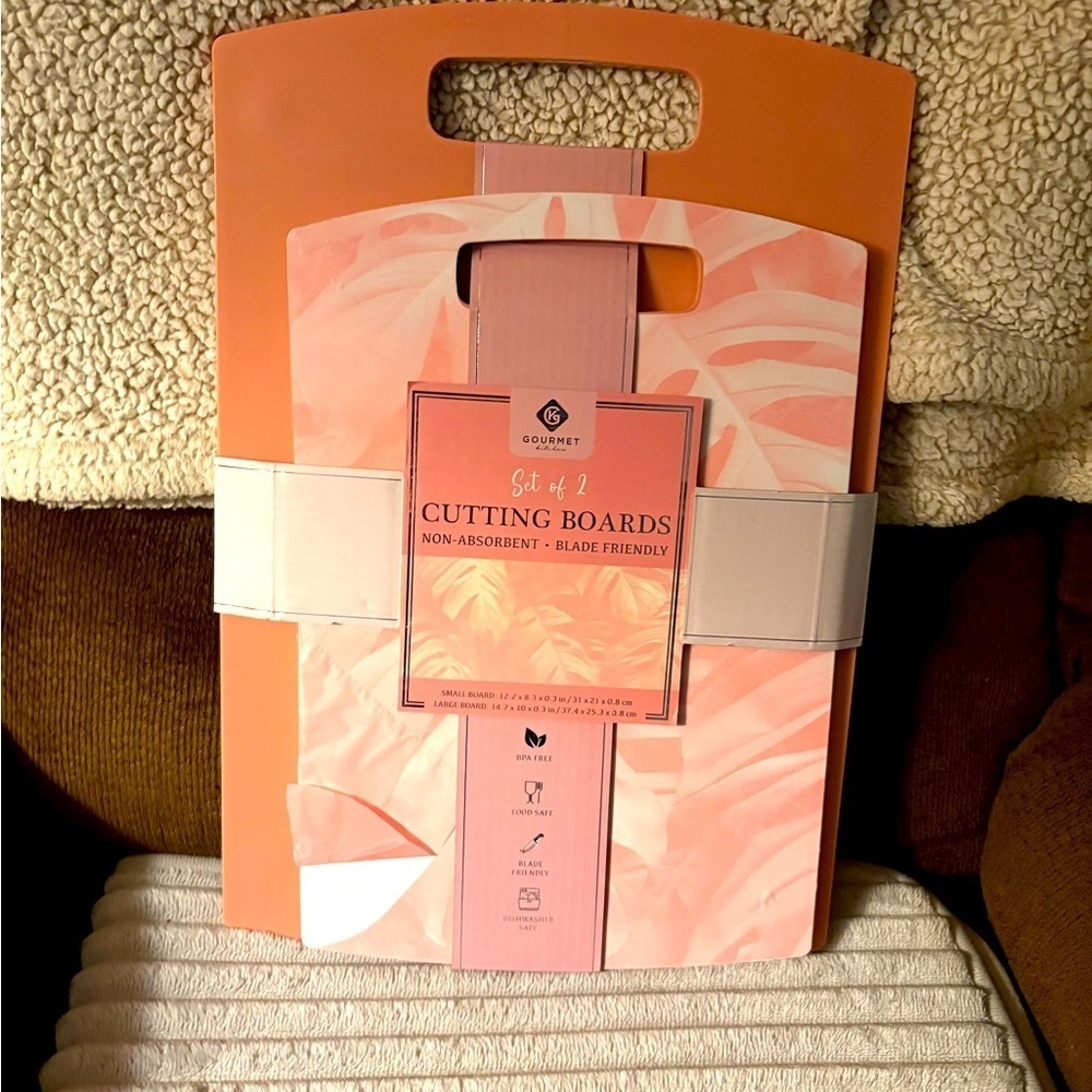 Orange and Pink Cutting Board Set